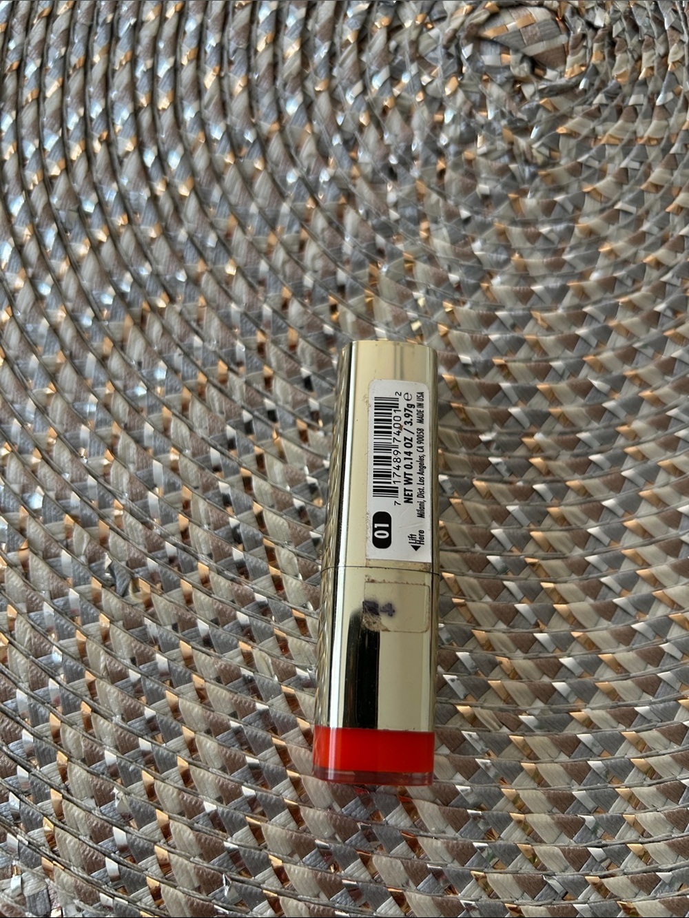 Milani Gold Bullet Lipstick with Bright Red Base